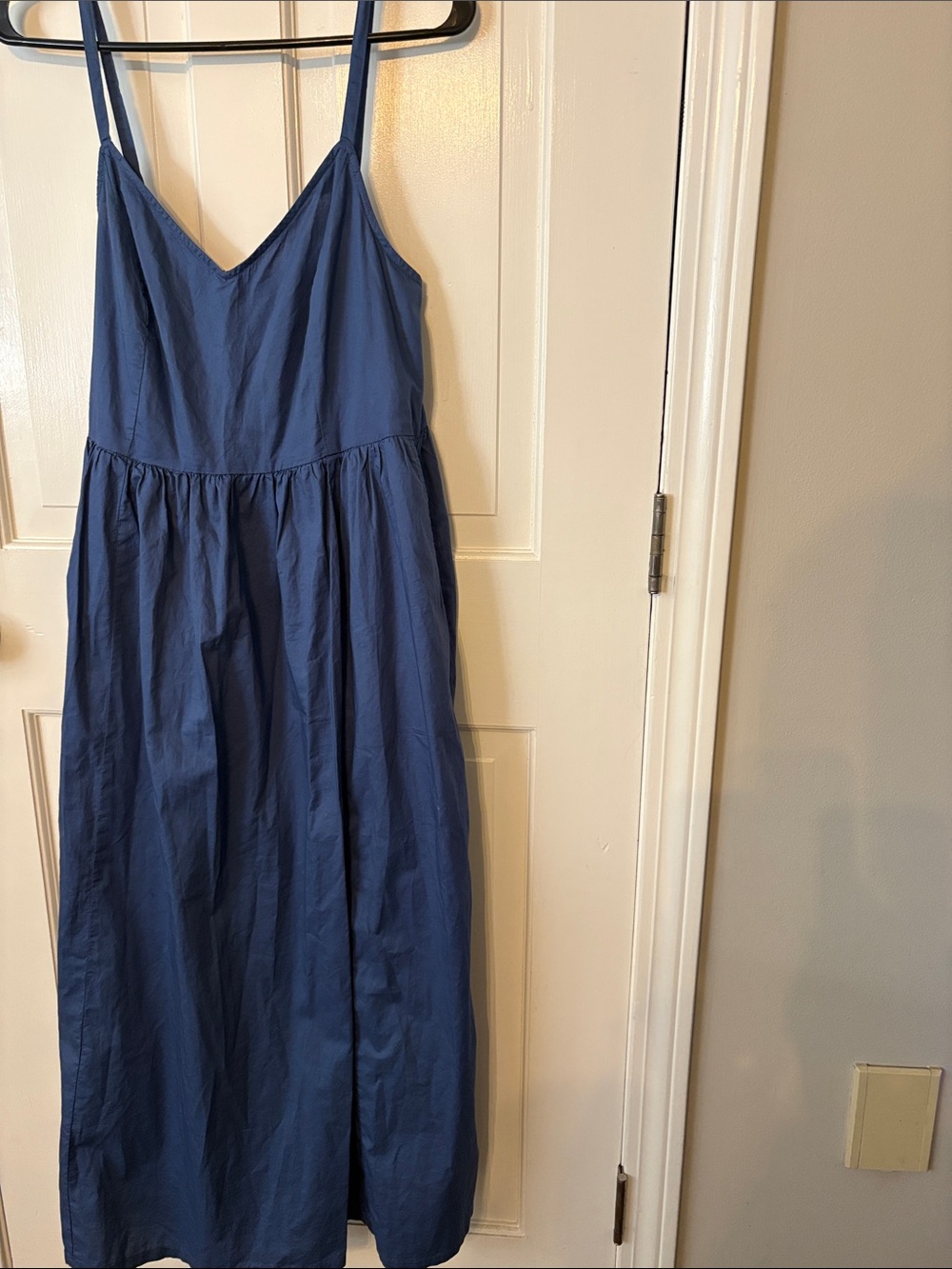Old Navy Blue Spaghetti Strap Midi Dress
